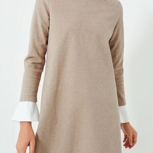 Elegant Beige Long Sleeve Dress